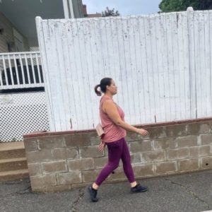 woman walking to raise awareness for Elder Abuse