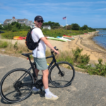 Allen Buteau, Assistant Director of Nutrition - biking by the beach